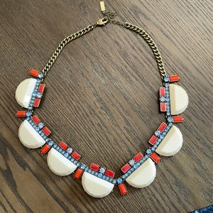 BaubleBar Red white and blue statement necklace